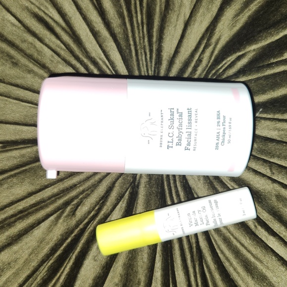 Drunk Elephant T.L.C. Sukari Babyfacial + Virgin Maruka Oil Sample Beauty - Picture 2 of 4